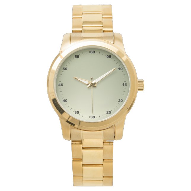 Unisex Oversized Cijfers Goud Horloge (Voorkant)