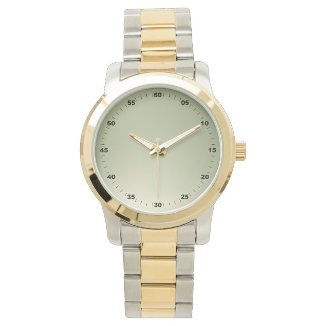 Unisex Oversized  Nummers Goud Horloge (Voorkant)