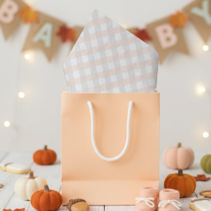 Unisex Pastel Sinaasappel en Grijze Pompoen Baby s Tissuepapier