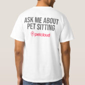 Unisex PetCloud Roze Logo shirt (Achterkant)