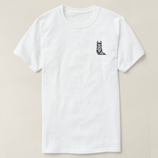 Unisex Pocket Emblem Llama T-shirt (Design voorkant)