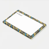 Unisex Post IT Note met Blauwgroen (Schuin)