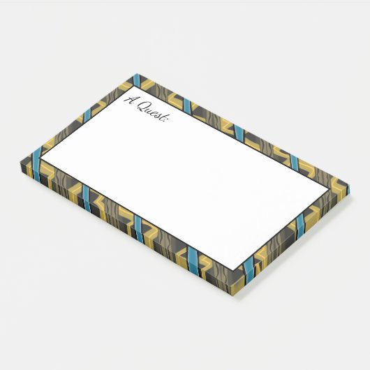 Unisex Post IT Note met Blauwgroen (Schuin)