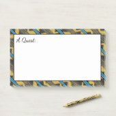 Unisex Post IT Note met Blauwgroen (Op bureau)