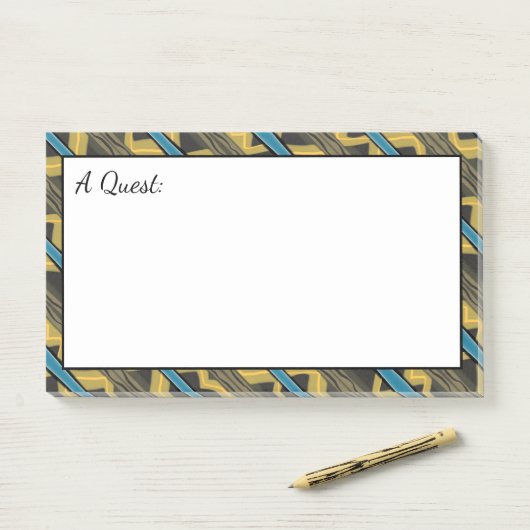 Unisex Post IT Note met Blauwgroen (Op bureau)