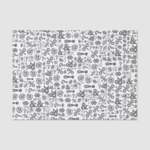 Unisex Punctuation Typography Tissue Paper Tissuepapier