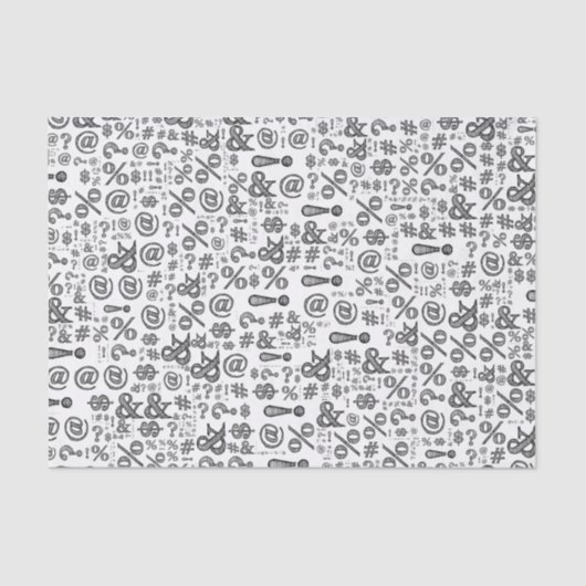 Unisex Punctuation Typography Tissue Paper Tissuepapier (Voorkant)