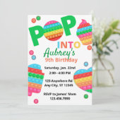 Unisex Rainbow Pop Fidget Speelgoed Birthday Party Kaart (Staand voorkant)