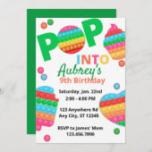 Unisex Rainbow Pop Fidget Speelgoed Birthday Party Kaart (Voorkant / Achterkant)