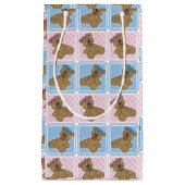 Unisex Roze en Blue Baby Teddy Bears Klein Cadeauzakje (Voorkant)