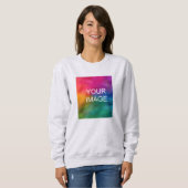 Unisex Sizing Upload uw eigen foto naar vrouwen Trui (Voorkant volledig)