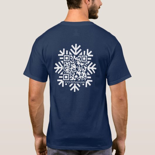 Unisex Sneeuwvlok QR-code T-shirt (Achterkant)