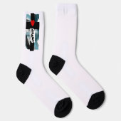 Unisex Sokken Trend Abstracte Blauwe Oceaan (Rechts)