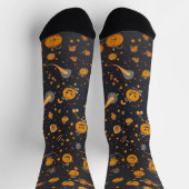 Unisex Spooky Pumpkin Blast Halloween Crew Sokken (Top)