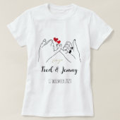 unisex t-shirt for couples on Valentine's Day. (Design voorkant)