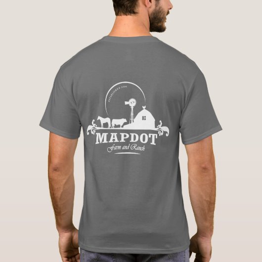 Unisex T-Shirt (Logo achter) Mapdot Boerderij & Ra (Achterkant)