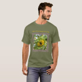 Unisex T-Shirt met boedende zonnebloem (Voorkant volledig)