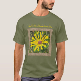 Unisex T-shirt met geel Rudbeckia