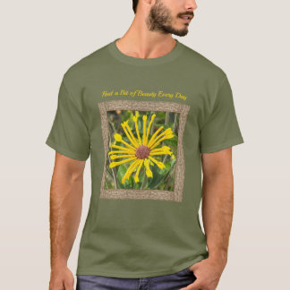 Unisex T-shirt met geel Rudbeckia