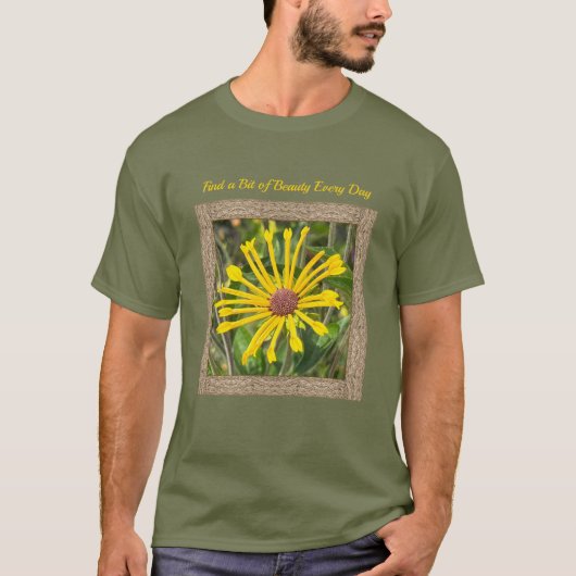 Unisex T-shirt met geel Rudbeckia (Voorkant)
