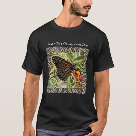Unisex T-shirt met Monarch op Milkweed (Voorkant)