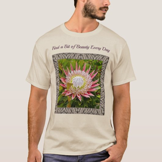 Unisex T-shirt met opvallend Protea (Voorkant)