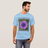 Unisex T-shirt met Paarse African Daisy (Voorkant volledig)