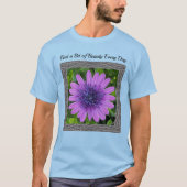 Unisex T-shirt met Paarse African Daisy (Voorkant)