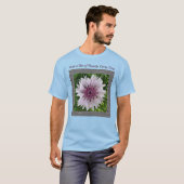 Unisex T-shirt met roze conebloem (Voorkant volledig)