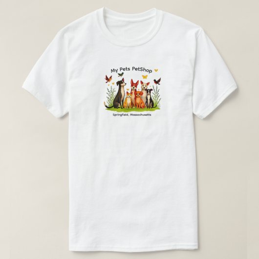 Unisex T-shirt Mijn huisdieren (Design voorkant)
