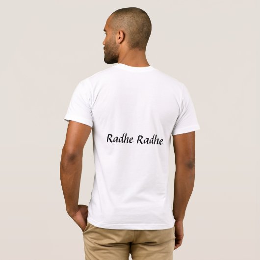 Unisex T-shirt, Radha Krishna bedrukt T-shirt (Achterkant volledig)