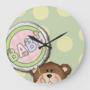 Unisex Teddy Bear Nursery Bedroom Grote Klok