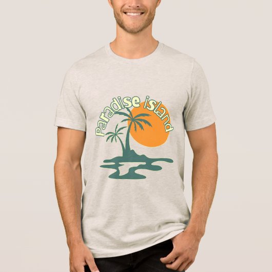 Unisex Tropisch Paradijs T-Shirt (Voorkant)