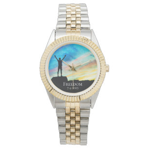 *~* Unisex tweekleurige Award Afstuderen Pensioen Horloge