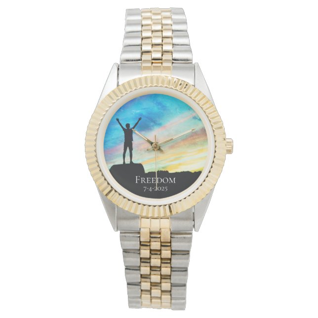 *~* Unisex tweekleurige Award Afstuderen Pensioen Horloge (Voorkant)