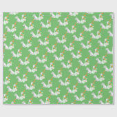 Unisex twin baby's met magazijnpapier cadeaupapier (Vlak)