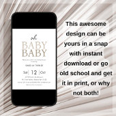 Unisex Twins Baby shower Uitnodiging