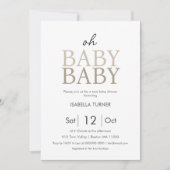 Unisex Twins Baby shower Uitnodiging (Voorkant)