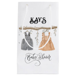 Unisex Twins Groen Bloemen Baby shower Klein Cadeauzakje