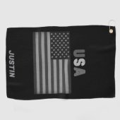 Unisex USA American Flag Retro  Golfhanddoek (Horizontaal)
