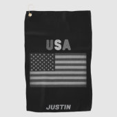 Unisex USA American Flag Retro  Golfhanddoek (Voorkant)