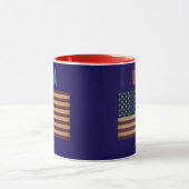 Unisex USA American Flag Retro Vibe Mok (Midden)