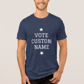 Unisex Verkiezingsstem T-shirt Custom Name Navy Bl (Voorkant)