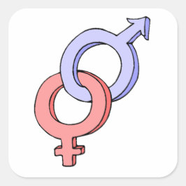 Unisex Vierkante Sticker