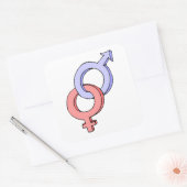 Unisex Vierkante Sticker (Envelop)