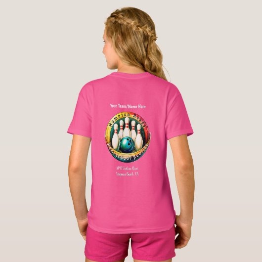 Unisex White Letter Team Shirt van Indian Rive Chi (Achterkant volledig)