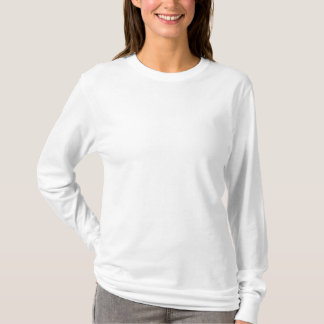 Unisex wit basic katoenen T-shirt met lange mouwen