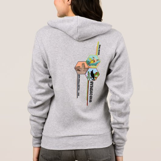 Unisex Zip Hoodie met de Logo van de jaarvergaderi (Achterkant)