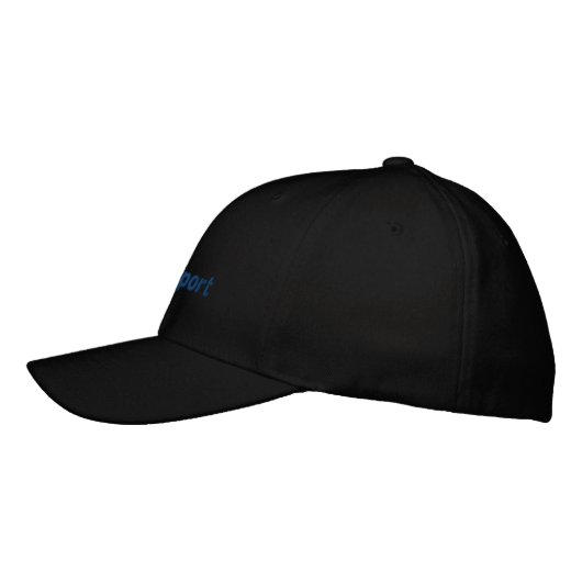 Unisex Zwart en Blauw True Sport Fitted Pet (Links)