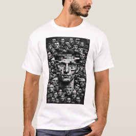 Unisex zwart-wit Dystopian Control T-shirt